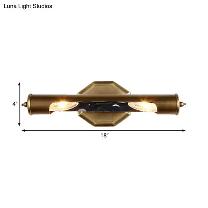 Modern brass & black glass wall light bedroom 220v-240v 110v-120v