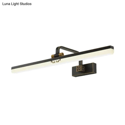 Modern brass & black led wall sconce dressing table vanity light