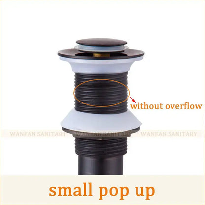Modern brass black pop up drain stopper bathroom sink overflow