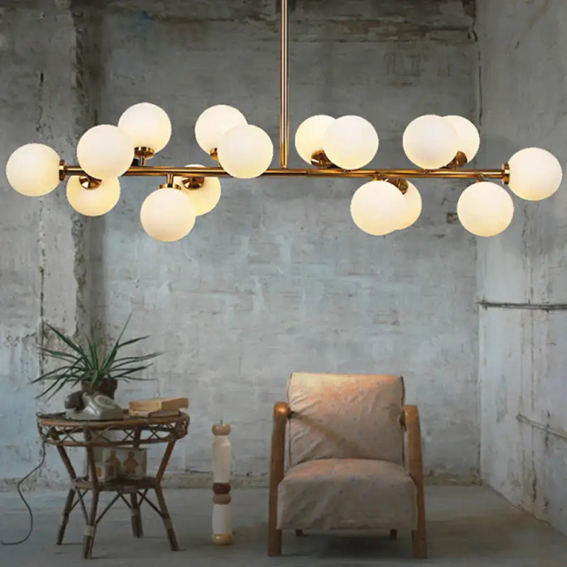 Modern brass bubbled island light fixture dining room chandelier