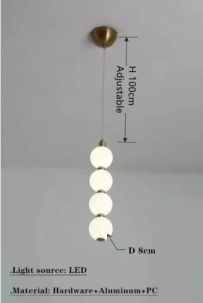 Modern brass circle ring led pendant light for dining room