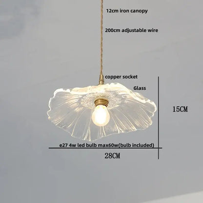Modern brass clear glass led pendant light for dining room