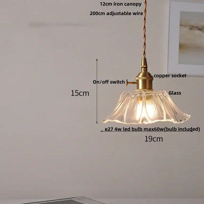 Modern brass clear glass led pendant light for dining room