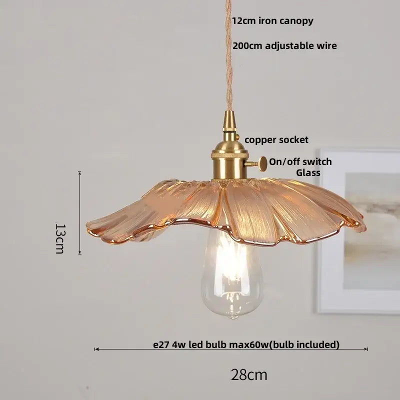 Modern brass clear glass led pendant light for dining room