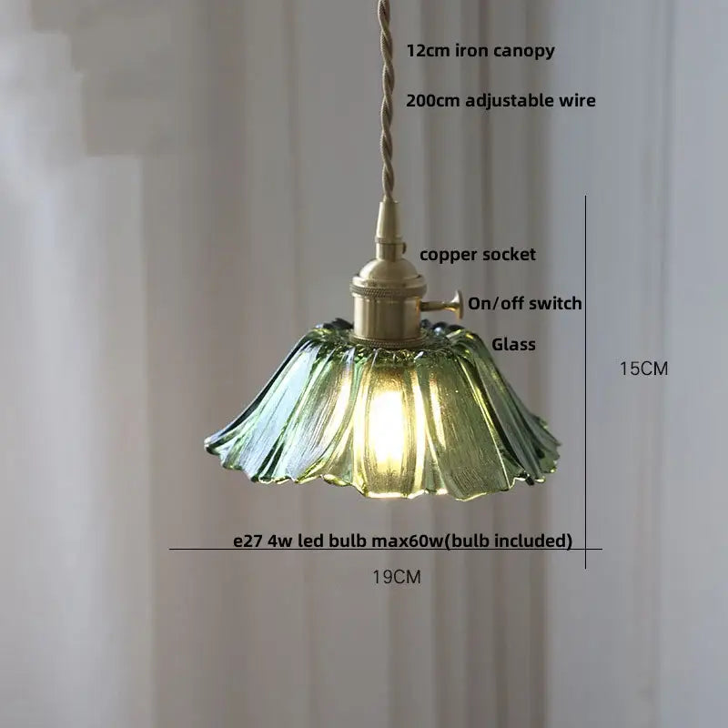 Modern brass clear glass led pendant light for dining room