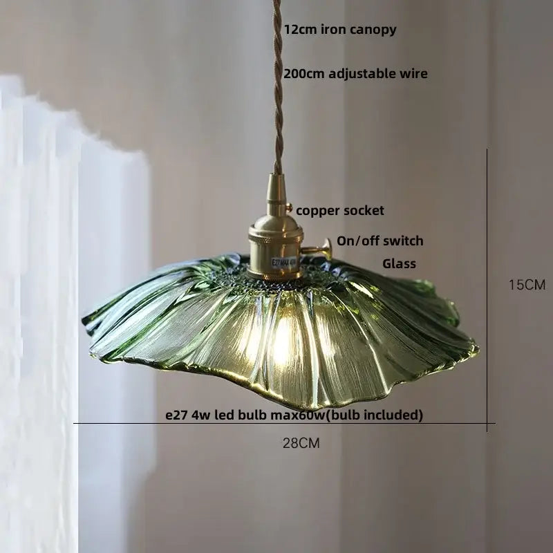 Modern brass clear glass led pendant light for dining room