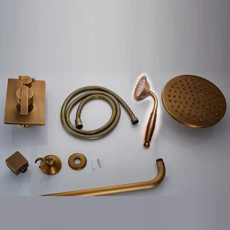Modern brass concealed 3 way shower mixer set bathroom rain tap