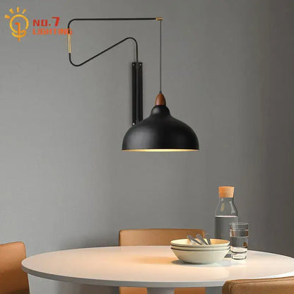 Modern brass copper adjustable wall lamp for living room