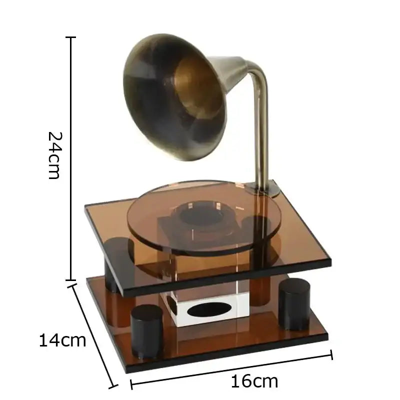 Modern brass crystal music equipment model amber living room decor