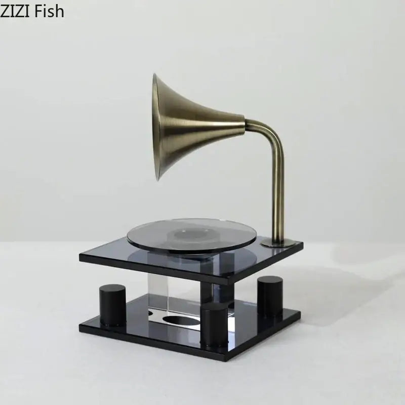 Modern brass crystal music equipment model amber living room decor