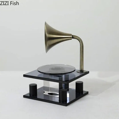 Modern brass crystal music equipment model amber living room decor