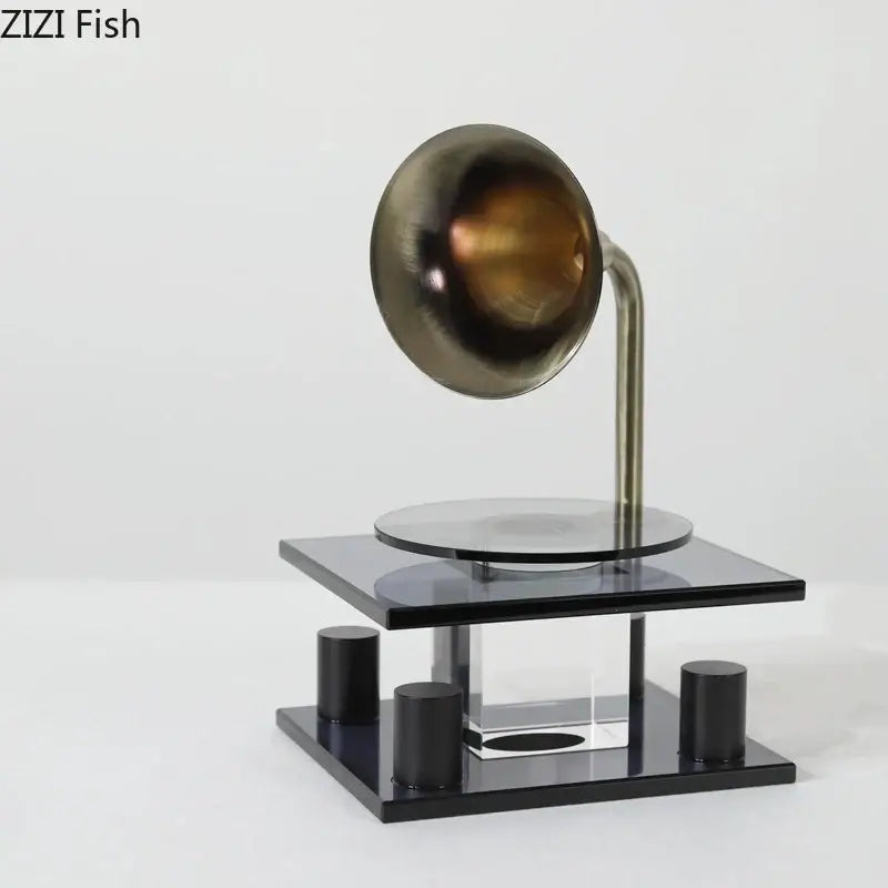 Modern brass crystal music equipment model amber living room decor