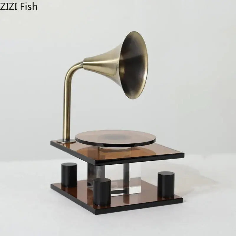 Modern brass crystal music equipment model amber living room decor