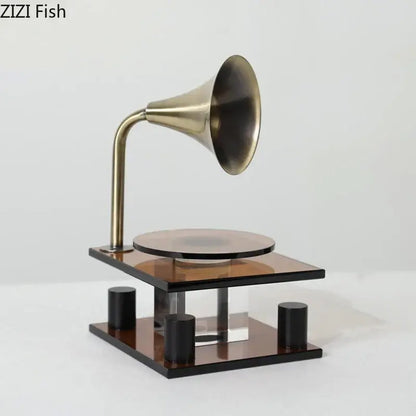 Modern brass crystal music equipment model amber living room decor