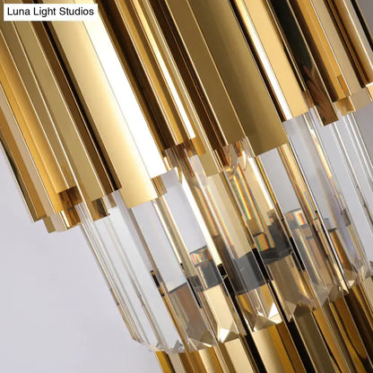 Modern brass crystal prisms wall lamp living room direct wired electric