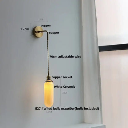 Modern brass crystal wall lamp bathroom mirror light