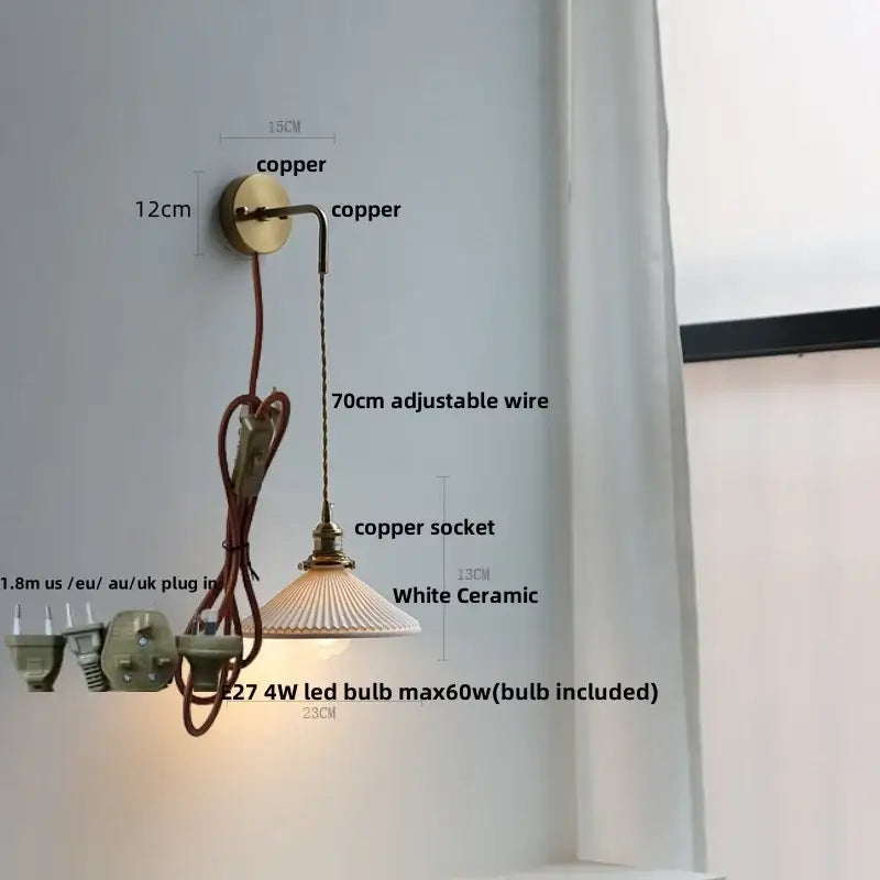 Modern brass crystal wall lamp bathroom mirror light
