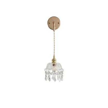 Modern brass crystal wall lamp bathroom mirror light