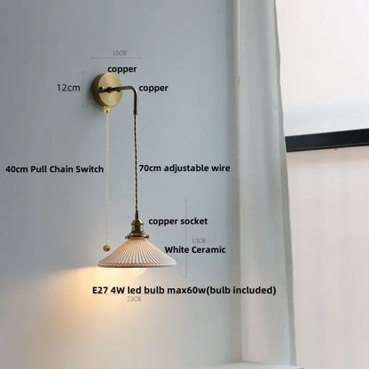 Modern brass crystal wall lamp bathroom mirror light