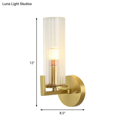 Modern brass crystal wall sconce bedroom 220v-240v light fixture