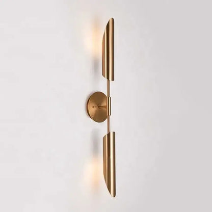 Modern brass cylindrical wall light – living room sconce