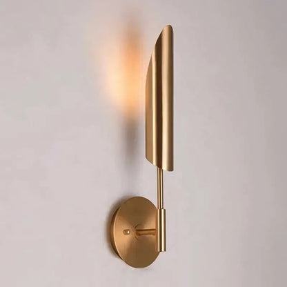 Modern brass cylindrical wall light – living room sconce