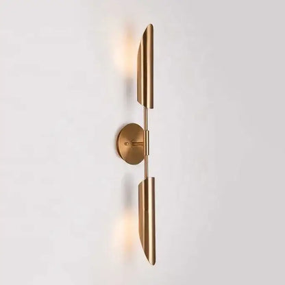 Modern brass cylindrical wall light – living room sconce