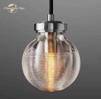 Modern brass crystal pearl pendant light kitchen glass