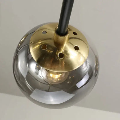 Modern brass glass ball led chandelier kitchen lighting