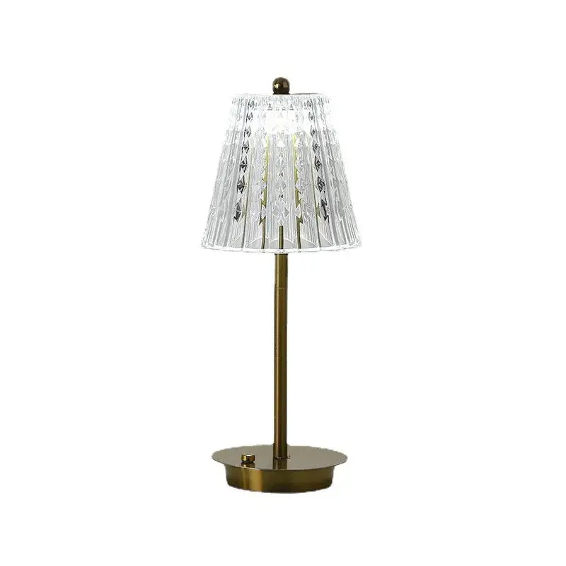 Modern brass diamond touch desk lamp bedroom crystal light