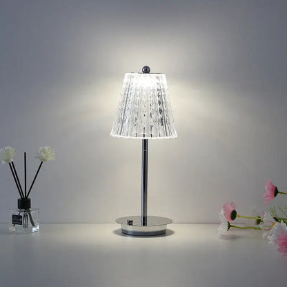 Modern brass diamond touch desk lamp bedroom crystal light