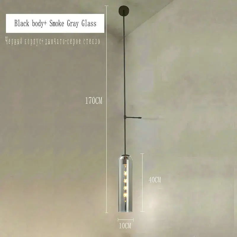 Modern brass e27 glass wall light bedroom sconce