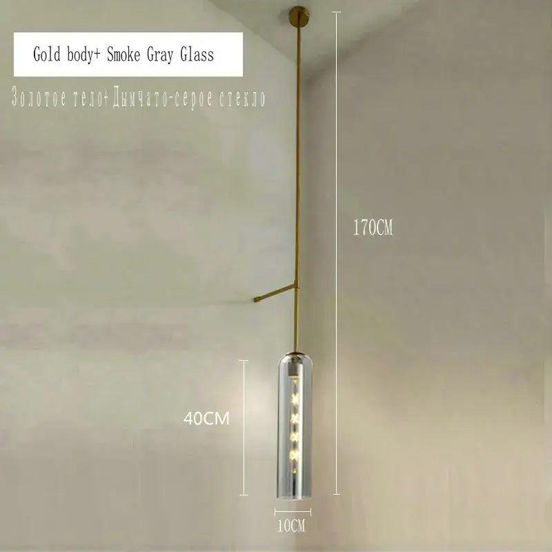 Modern brass e27 glass wall light bedroom sconce