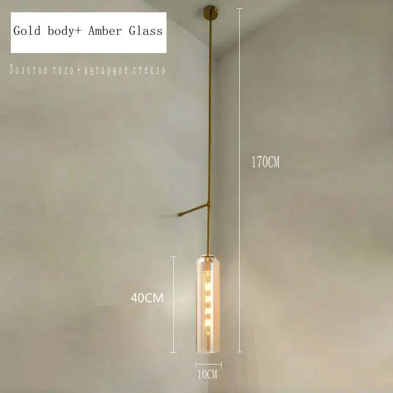 Modern brass e27 glass wall light bedroom sconce