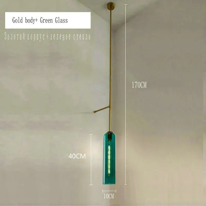 Modern brass e27 glass wall light bedroom sconce