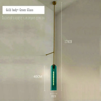 Modern brass e27 glass wall light bedroom sconce