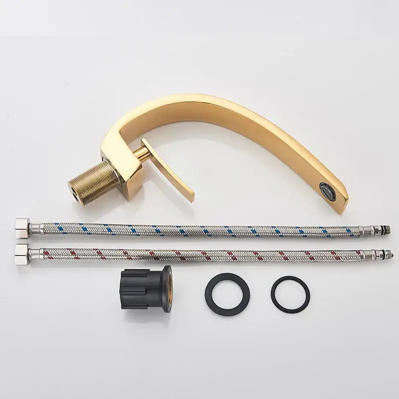 Modern brass faucet hot cold water mixer tap bathroom vanity sink