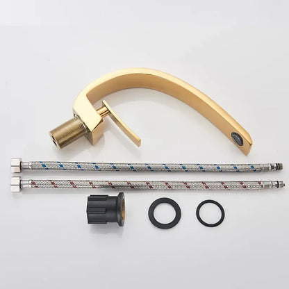 Modern brass faucet hot cold water mixer tap bathroom vanity sink