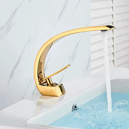 Modern brass faucet hot cold water mixer tap bathroom vanity sink
