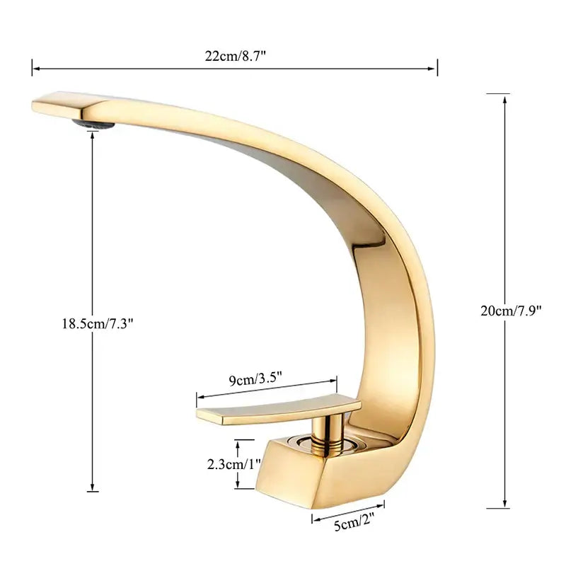Modern brass faucet hot cold water mixer tap bathroom vanity sink