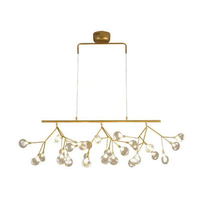 Modern brass finish branching island light dining room chandelier