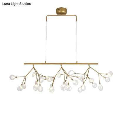 Modern brass finish branching island light dining room chandelier
