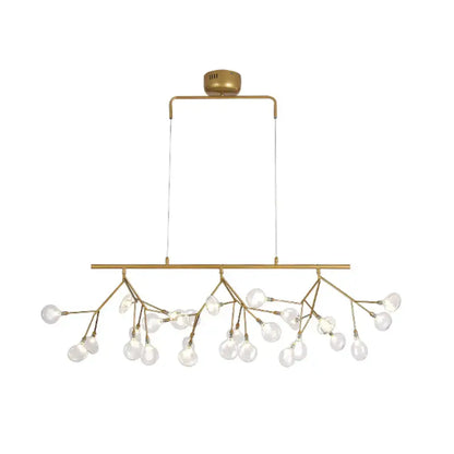 Modern brass finish branching island light dining room chandelier