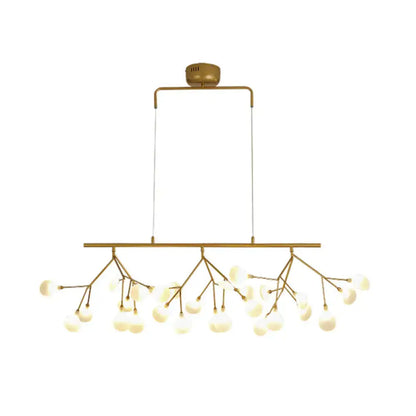 Modern brass finish branching island light dining room chandelier