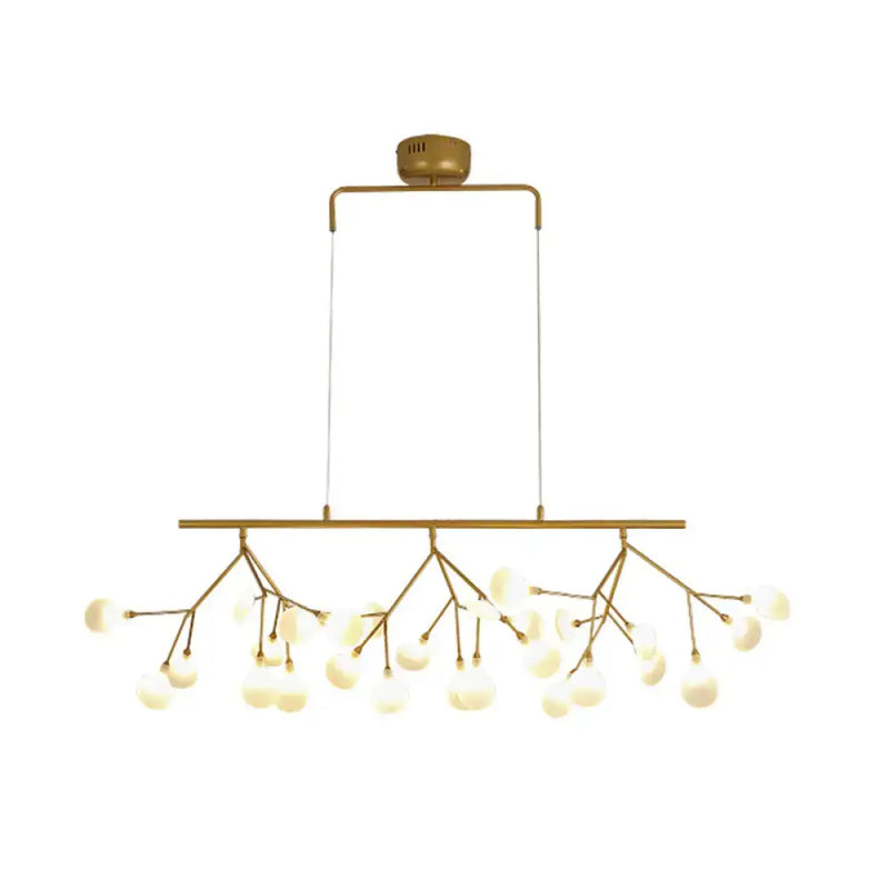 Modern brass finish branching island light dining room chandelier