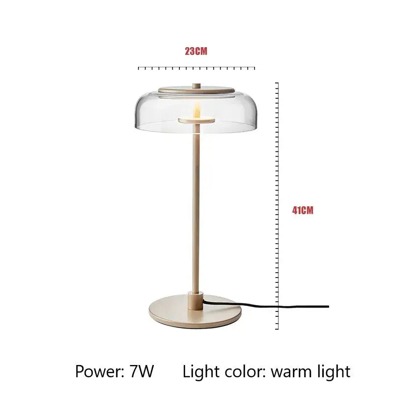 Modern brass floor lamp with glass lampshade for living room