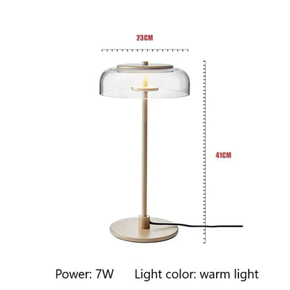Modern brass floor lamp with glass lampshade for living room