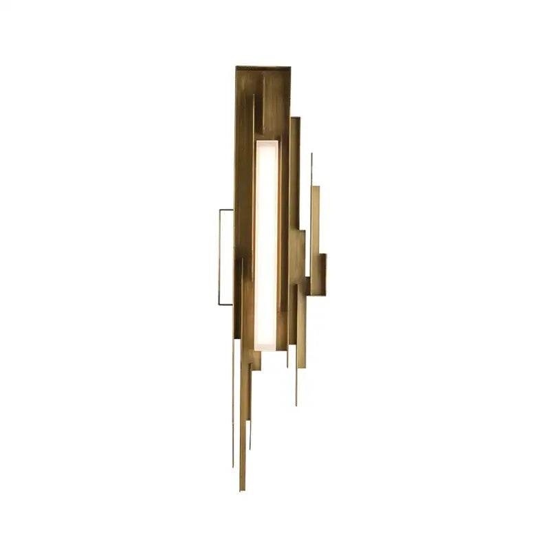 Modern brass geometric elegant wall lamp living room sconce