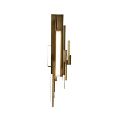 Modern brass geometric elegant wall lamp living room sconce