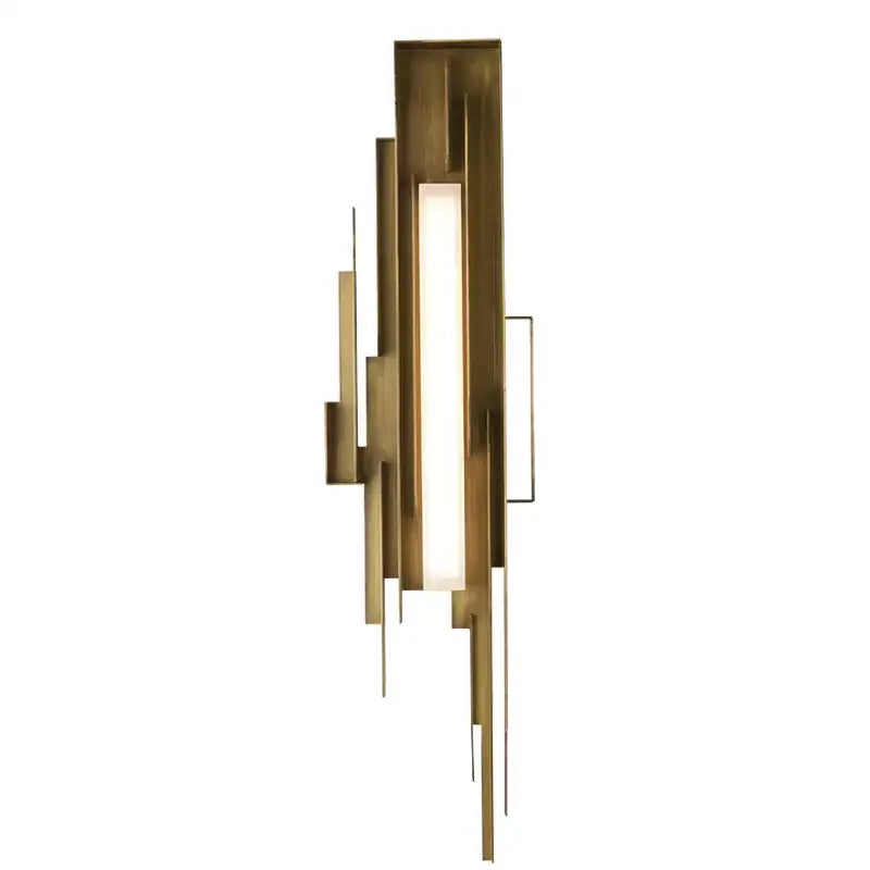 Modern brass geometric elegant wall lamp living room sconce